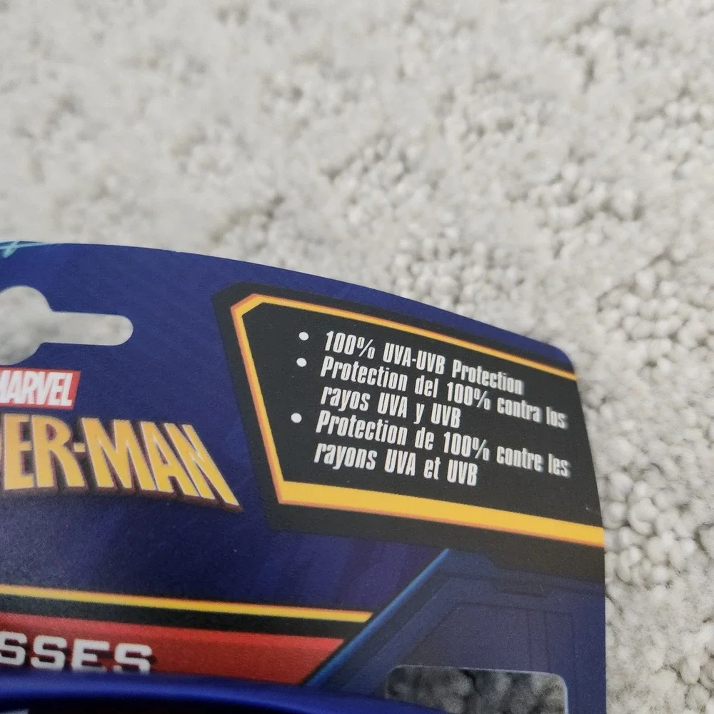 Marvel Spider-Man Kids Blue Sport Sunglasses 100% UVA UVB Protection NWT